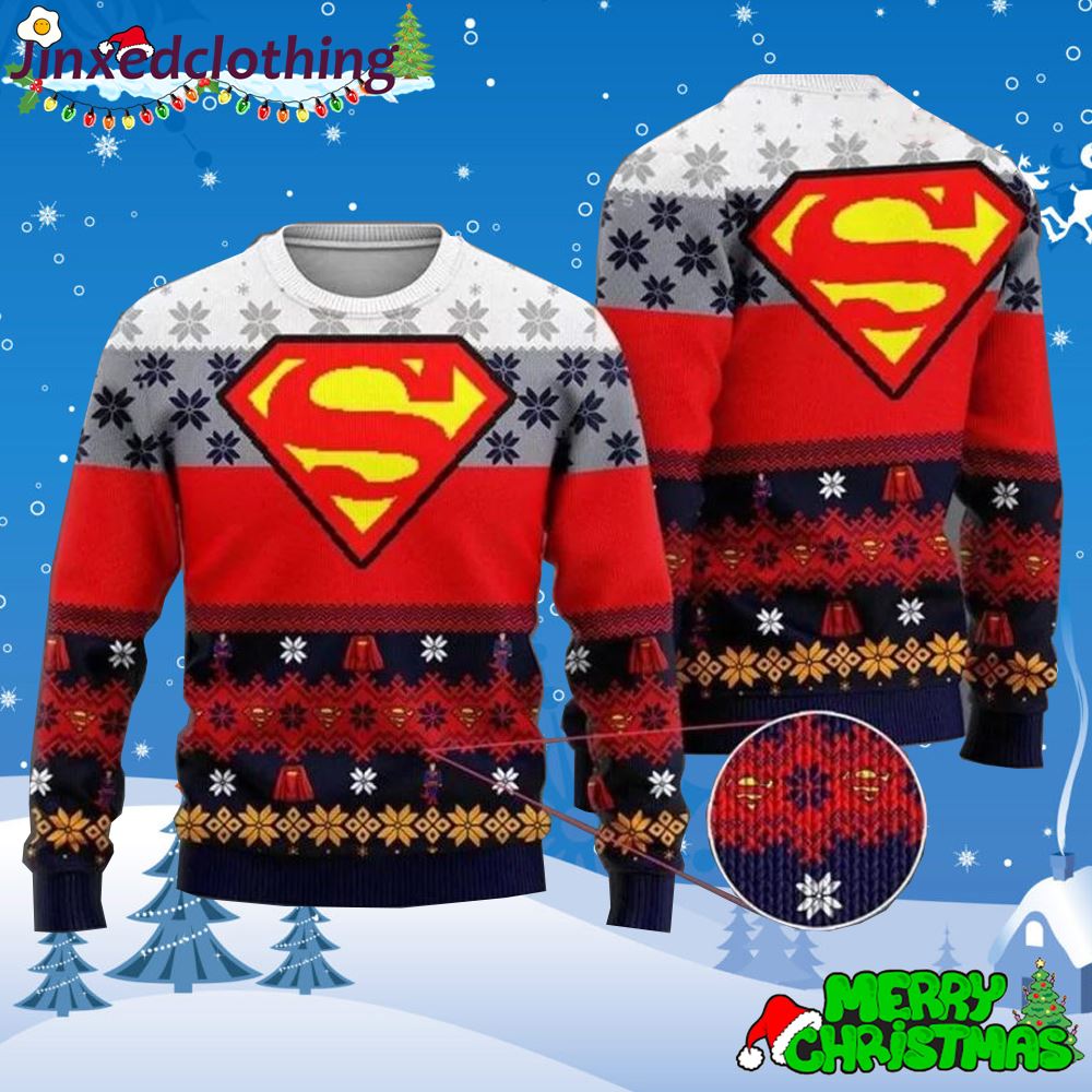 Superman Dc Christmas Ugly Sweater Party Men 